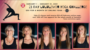 lululemon Online 21-Day Yoga Challenge @ Trax Yoga Virtual Studio